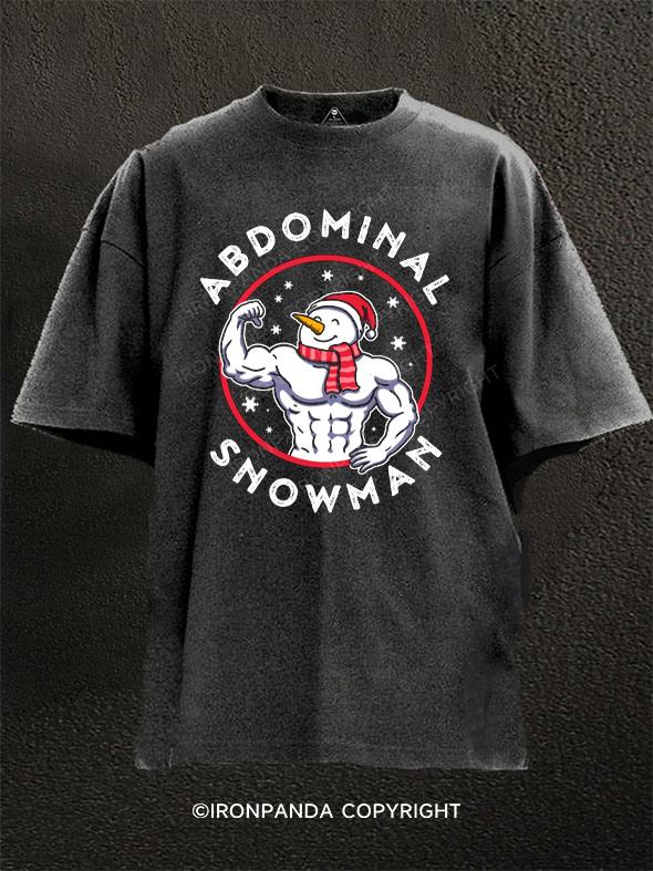 Abdominal Snowman Washed Gym Shirt