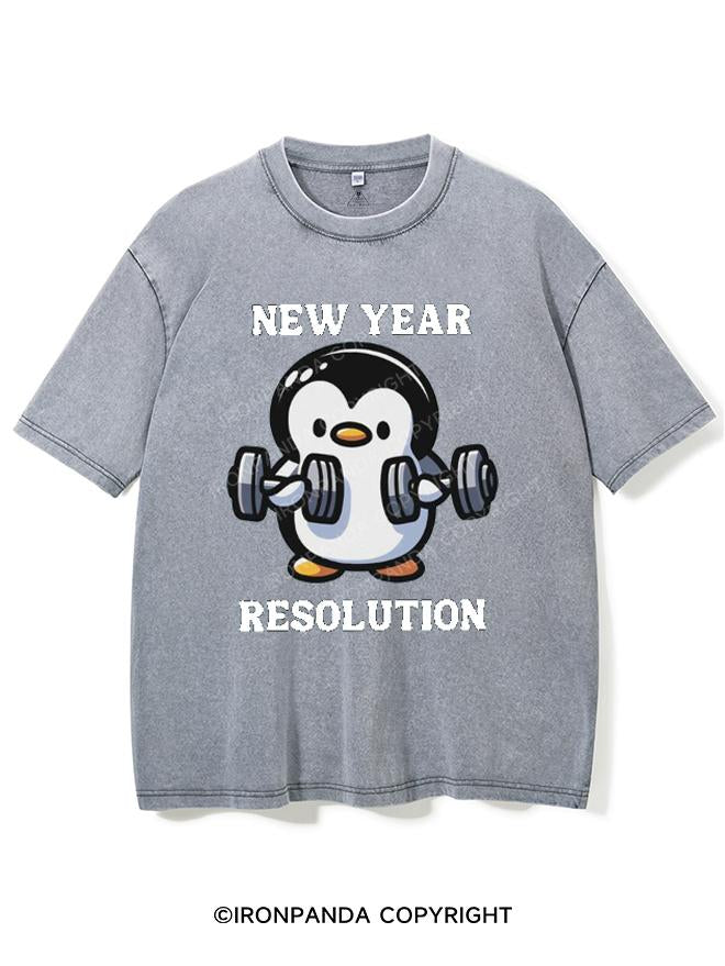 NEW YEAR RESOLUTION VINTAGE GYM SHIRT