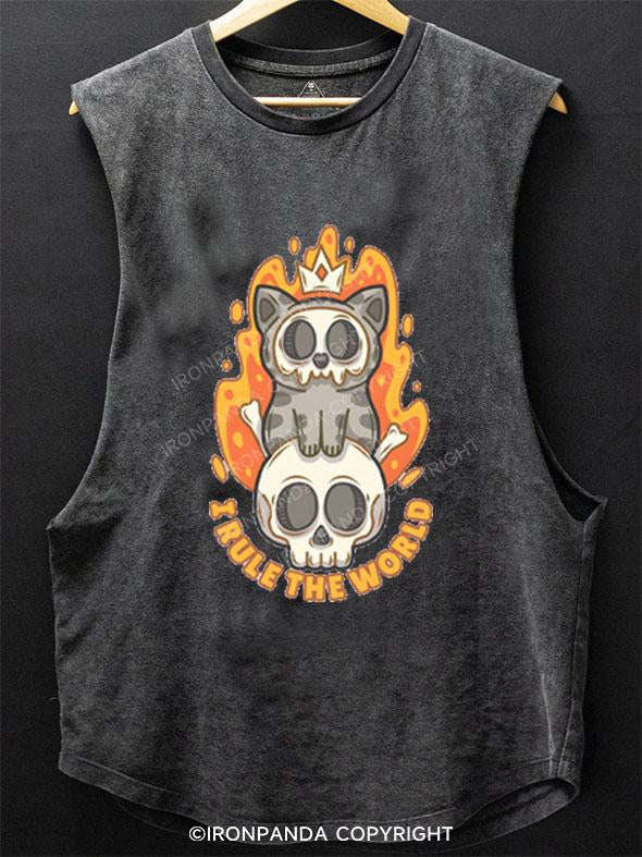 I RULE THE WORLD SCOOP BOTTOM COTTON TANK