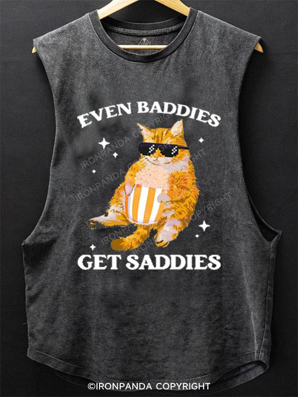 EVEN BADDIES GET SADDIES SCOOP BOTTOM COTTON TANK