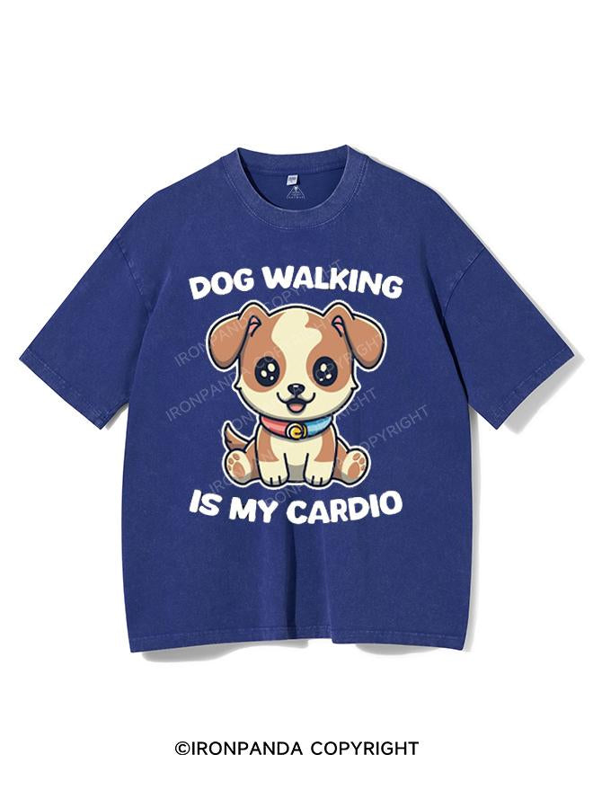 DOG WALKING IS MY CARDIO VINTAGE GYM SHIRT