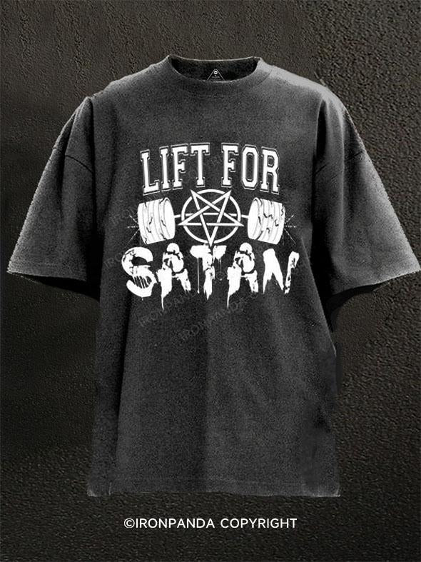 LIFT FOR SATAN Washed Gym Shirt