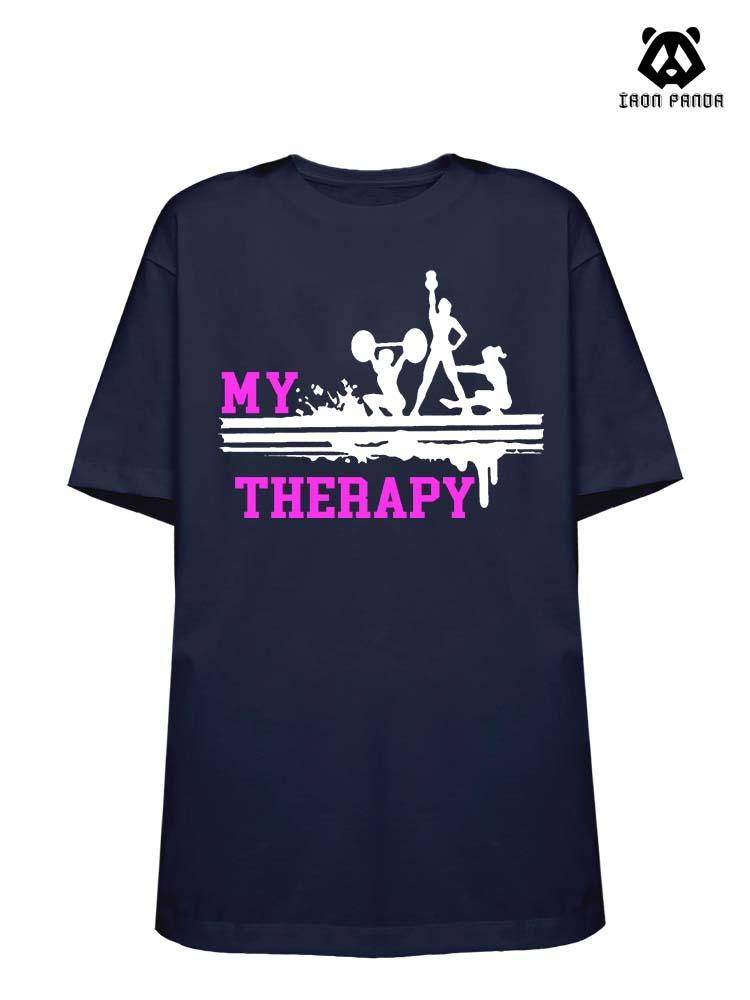 MY THERAPY Loose fit cotton  Gym T-shirt