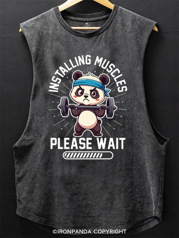 Installing Muscles Please Wait Panda SCOOP BOTTOM COTTON TANK