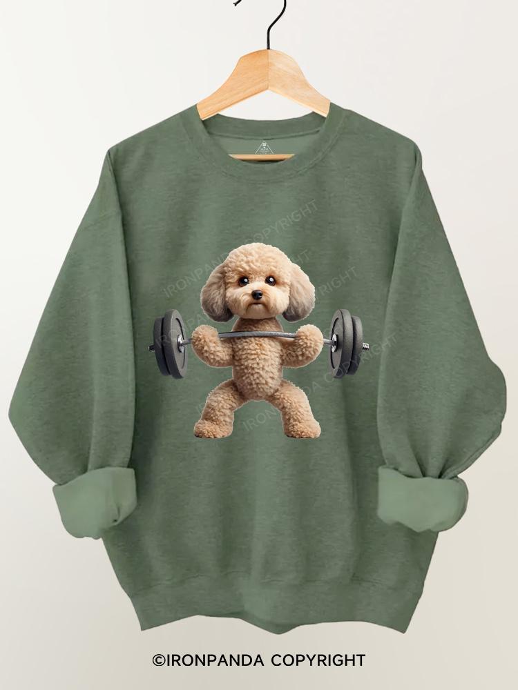 Weightlifting teddy bear Gym Sweatshirt