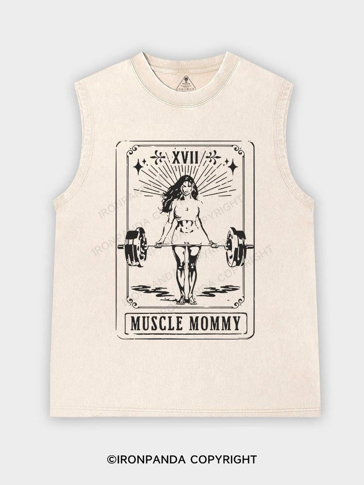 Tarot Card Muscle Mommy Washed Tank