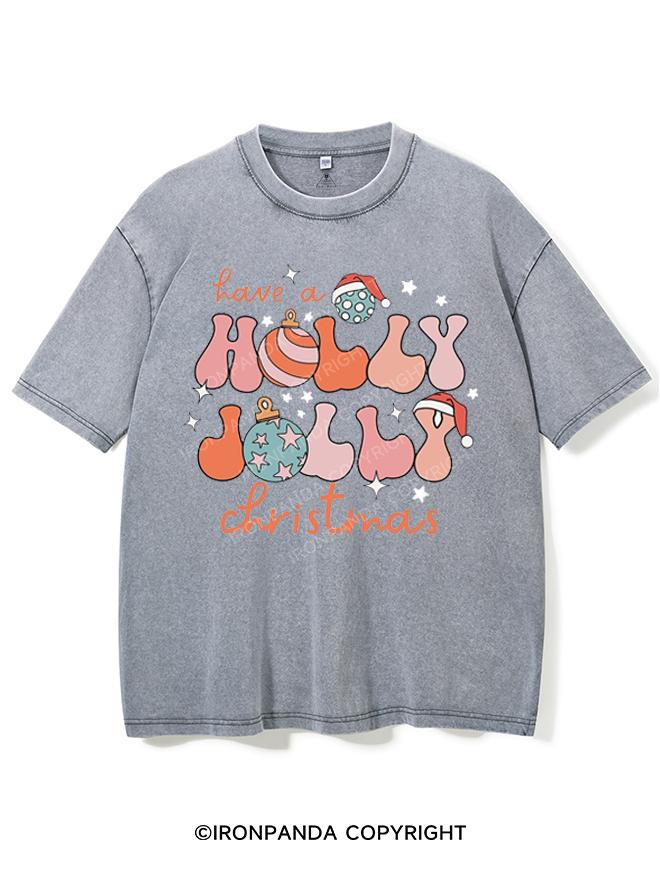 HAVE A HOLLY JOLLY CHRISTMAS VINTAGE GYM SHIRT