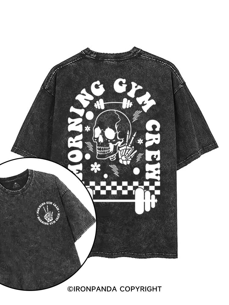 Morning Gym Crew printed Gym Shirt