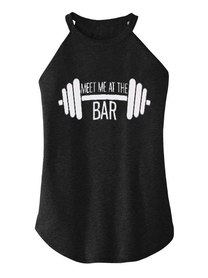 Meet Me At The Bar Tri Rocker Cotton Tank