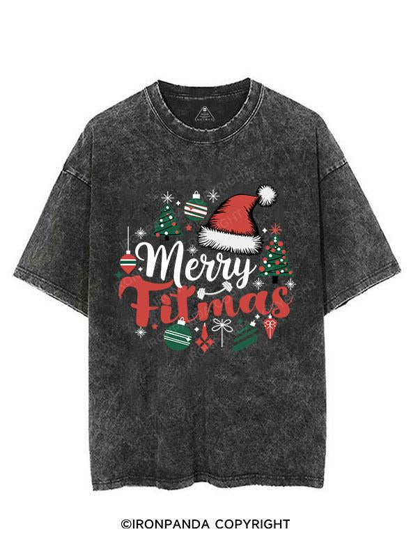 MERRY FITMAS VINTAGE GYM SHIRT