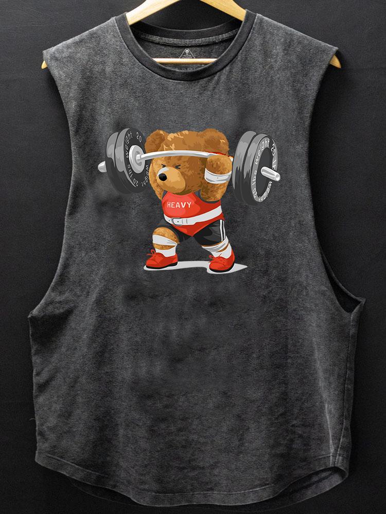 bear weightlifting SCOOP BOTTOM COTTON TANK