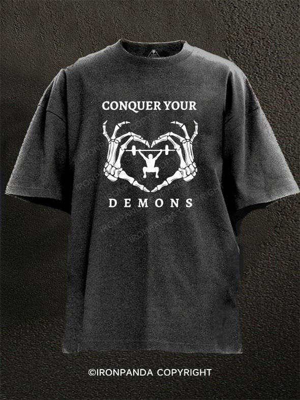 Conquer Your Demons Washed Gym Shirt