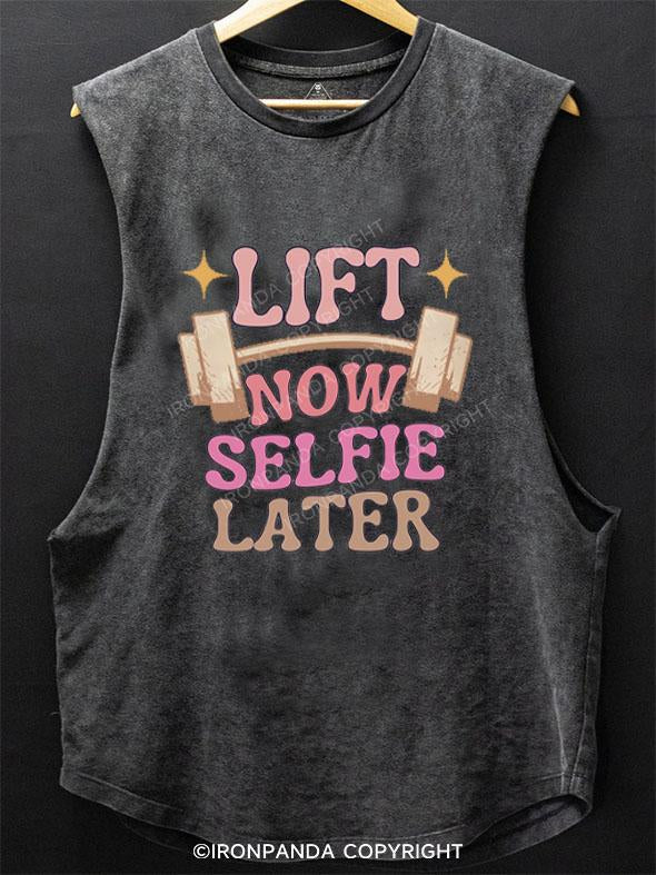 LIFT NOW SELFIE LATER SCOOP BOTTOM COTTON TANK