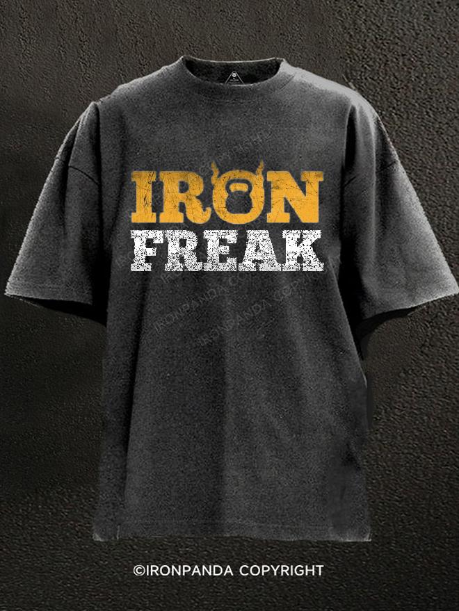 Iron Freak Muscle Body Washed Gym Shirt