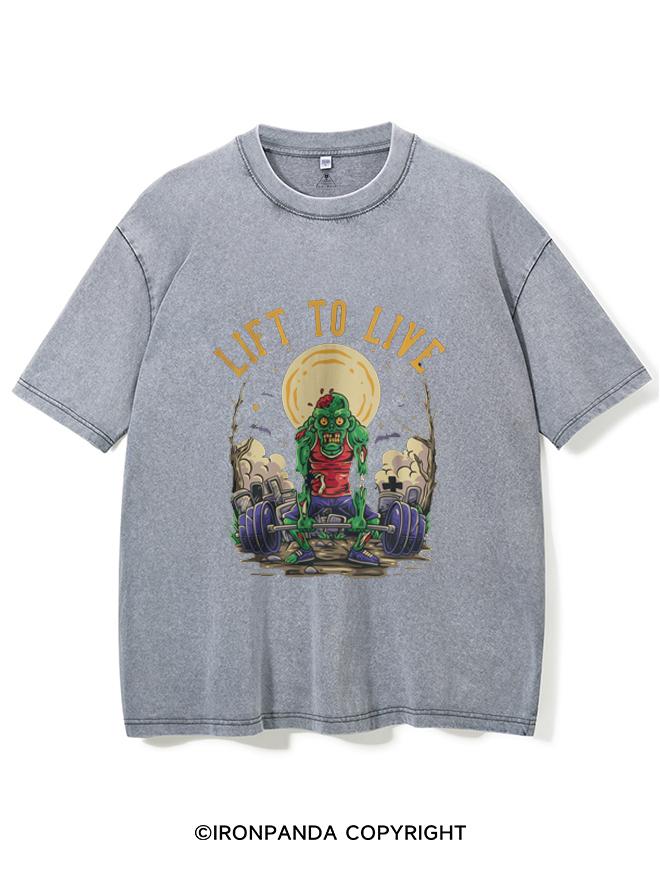 LIFT TO LIVE ZOMBIE VINTAGE GYM SHIRT