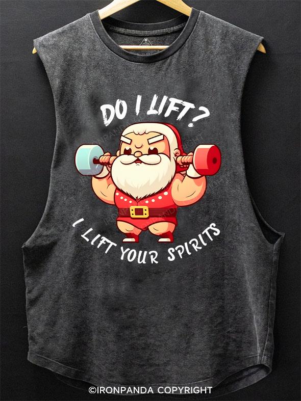 santa Claus Do I Lift？ SCOOP BOTTOM COTTON TANK