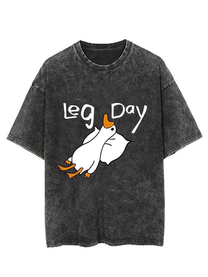 Leg Day Goose Vintage Gym Shirt