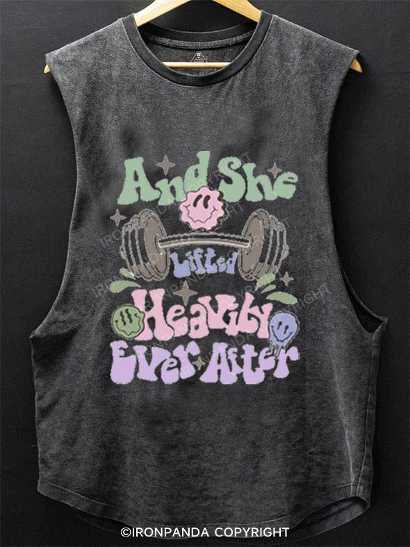 AND SHE LIFTED HEAVILY EVER AFTER SCOOP BOTTOM COTTON TANK