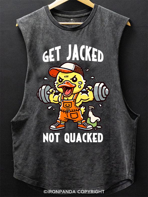 Get Jacked, Not Quacked SCOOP BOTTOM COTTON TANK