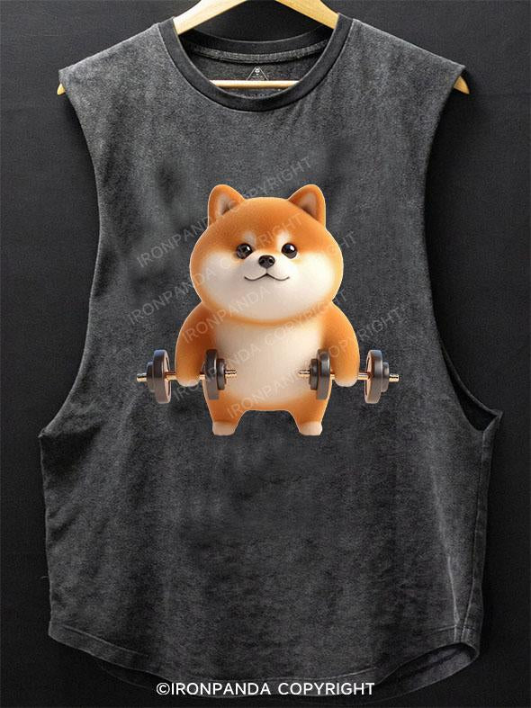 SWOLE SHIBA SCOOP BOTTOM COTTON TANK