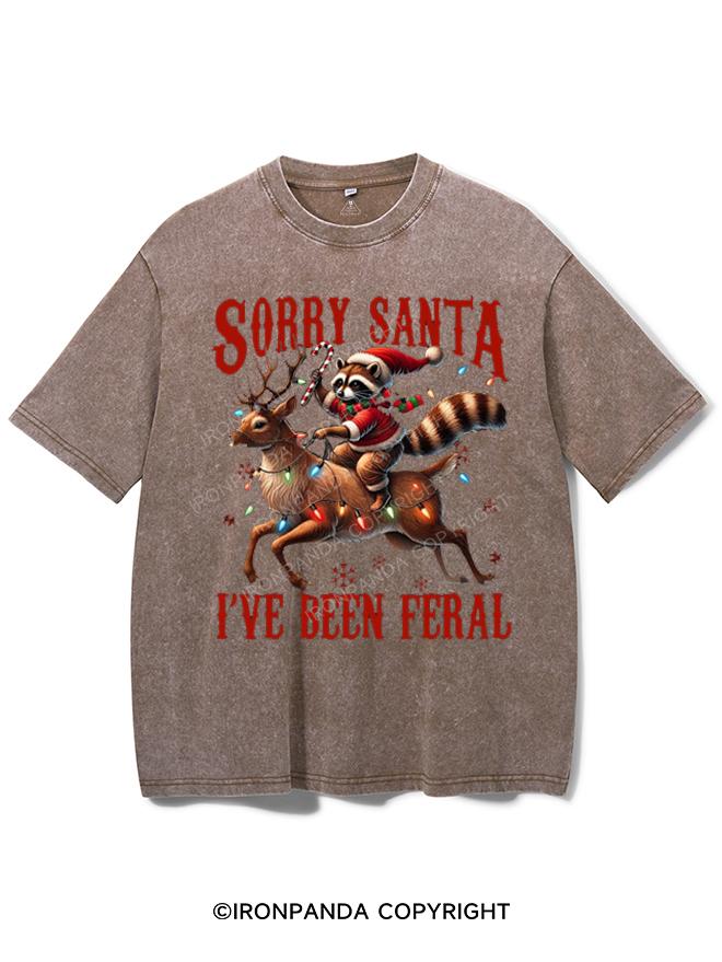 SORRY SANTA I'VE BEEN FERAL VINTAGE GYM SHIRT