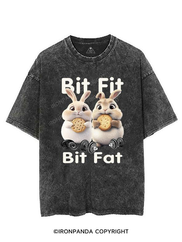 BIT FIT BIT FAT BUNNY VINTAGE GYM SHIRT