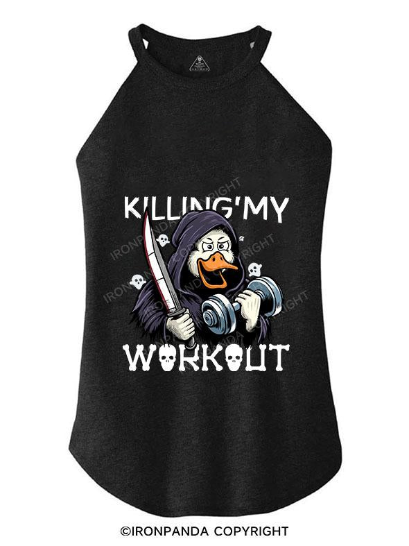 KILLING MY WORKOUT TRI ROCKER COTTON TANK