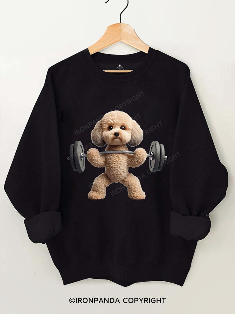 Weightlifting teddy bear Gym Sweatshirt