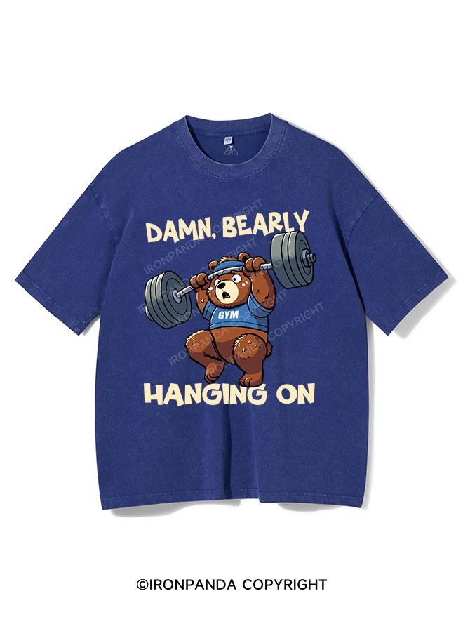 DAMN, DEARLY HANGING ON VINTAGE GYM SHIRT