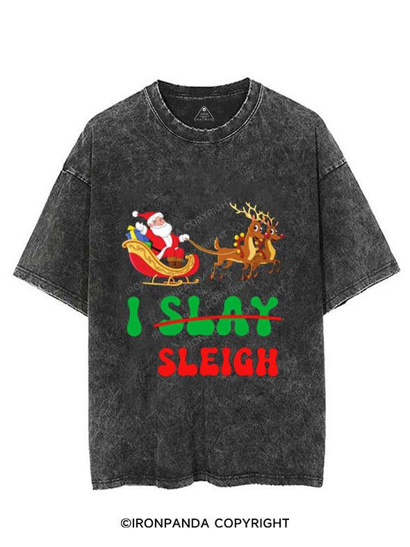 I SLAY SANTA CLAUS SLEIGH  VINTAGE GYM SHIRT