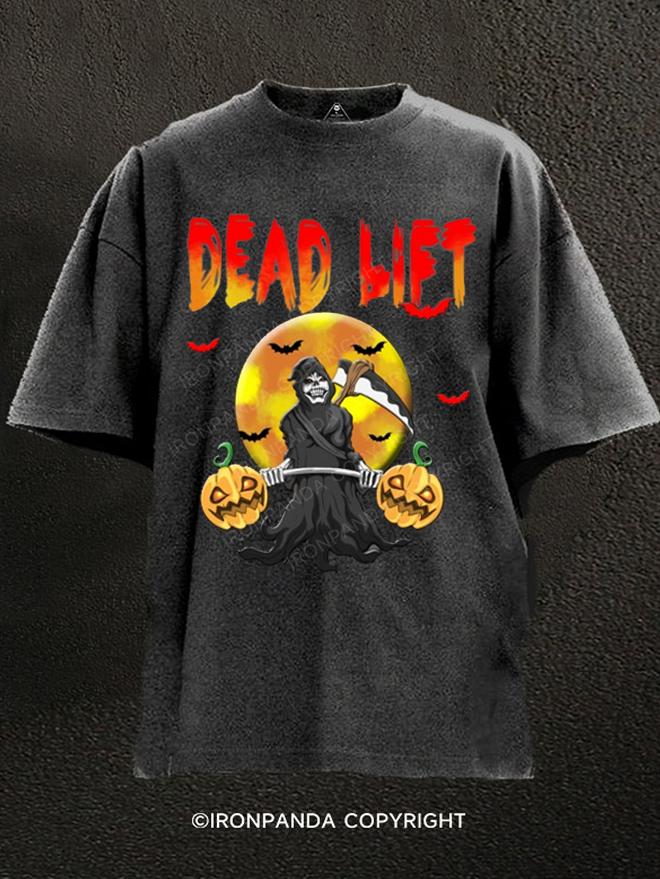 Deadlift Bodybuilder Halloween Washed Gym Shirt