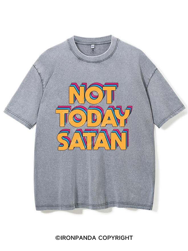 NOT TODAY SATAN VINTAGE GYM SHIRT