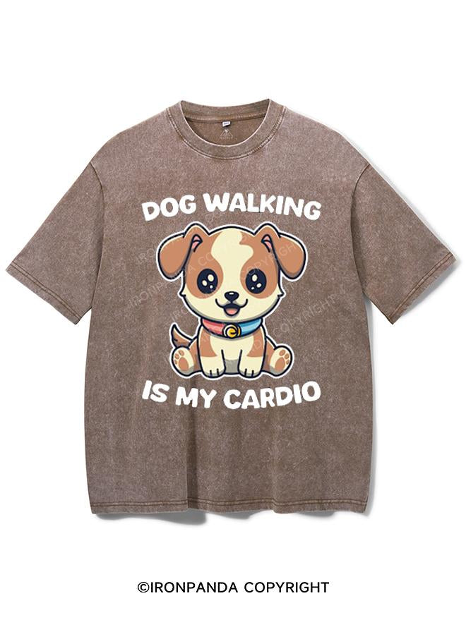 DOG WALKING IS MY CARDIO VINTAGE GYM SHIRT