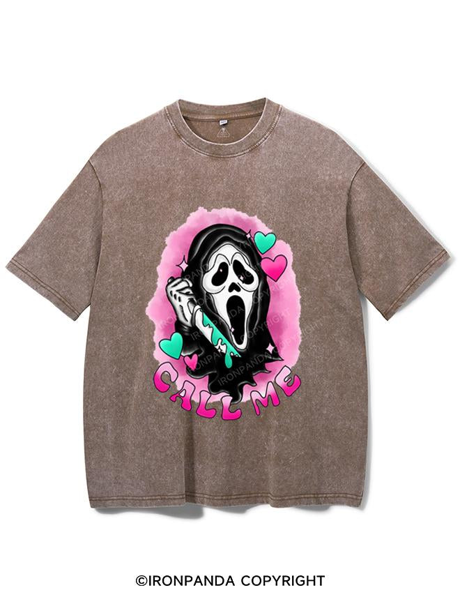 Call me Cute Ghostface Vintage Gym Shirt