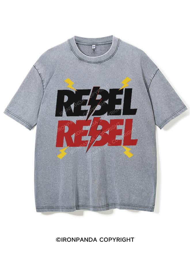 REBEL REBEL LIGHTNING VINTAGE GYM SHIRT