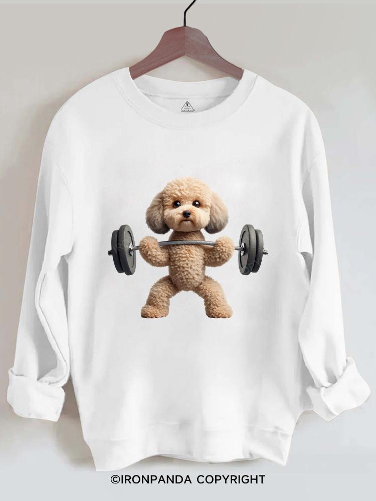 Weightlifting teddy bear Gym Sweatshirt