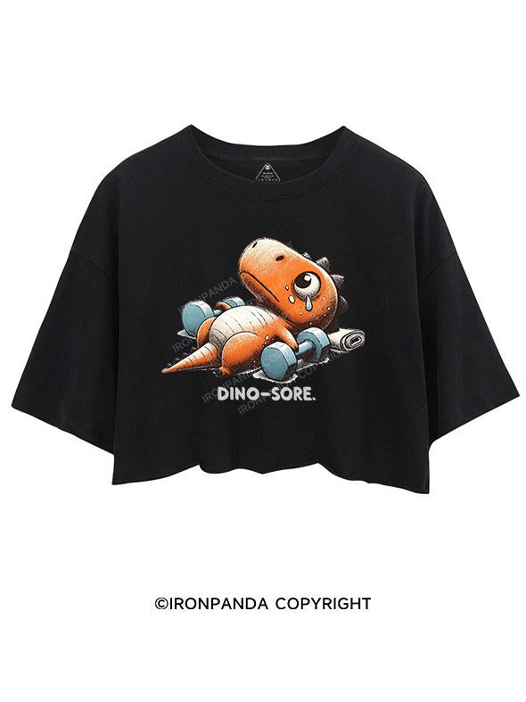 Dino-Sore After Workout Crop Tops