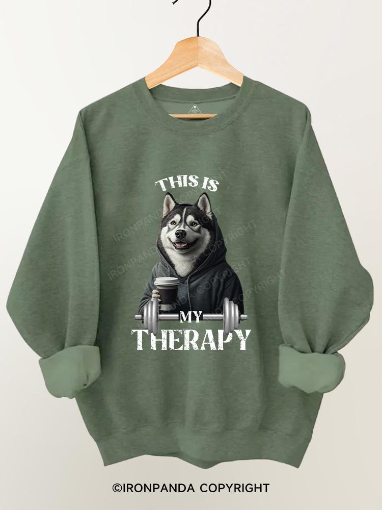 this is my therapay dog Gym Sweatshirt