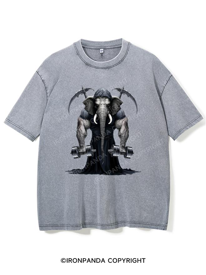 Death elephant Washed Gym Shirt