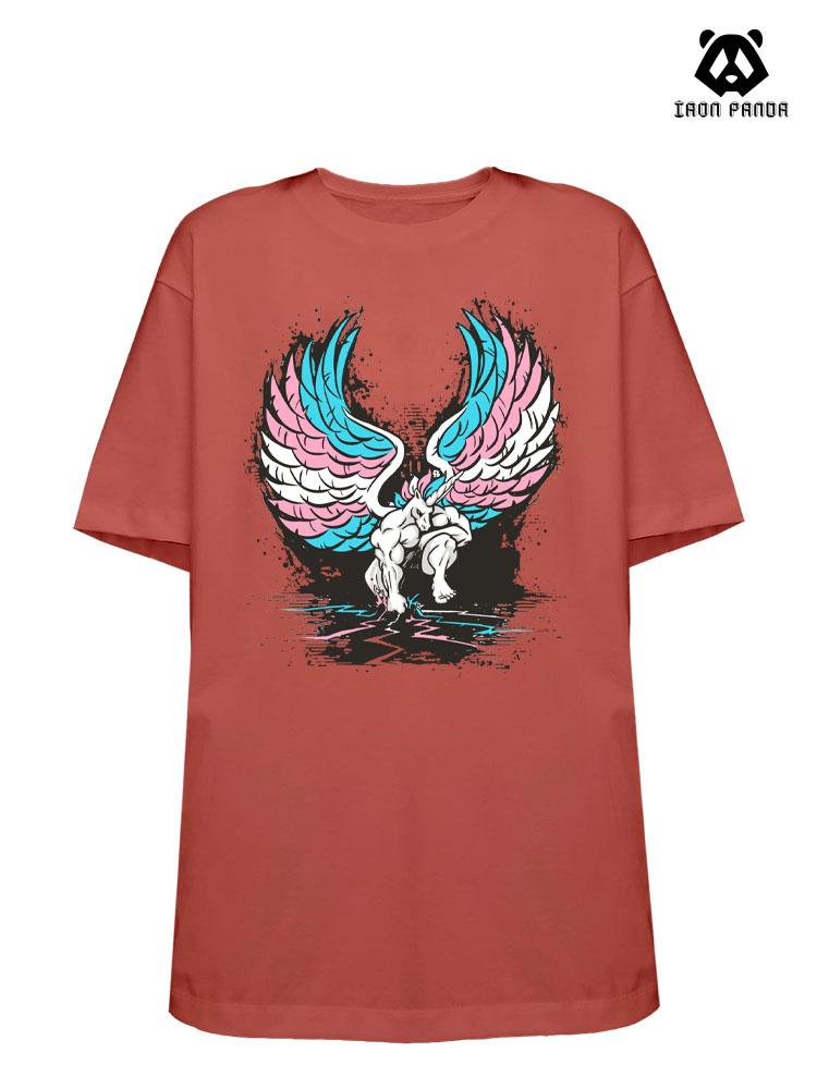 winged unicorn Loose fit cotton  Gym T-shirt