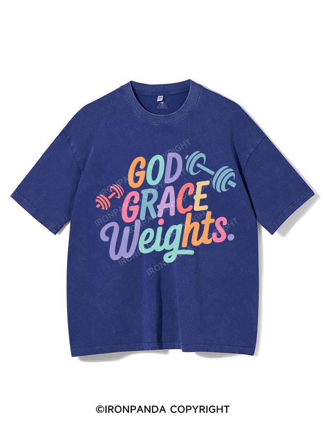 GOD GRACE WEIGHTS VINTAGE GYM SHIRT