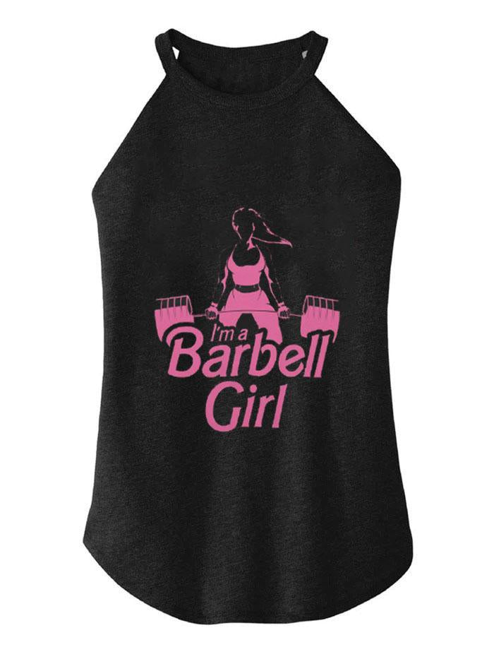 I AM A BARBELL GIRL ROCKER COTTON TANK