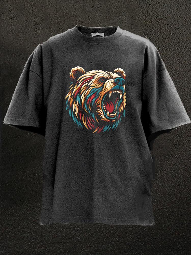 Bear Head Washed Gym Shirt