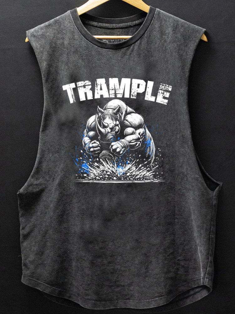 trample rhino SCOOP BOTTOM COTTON TANK