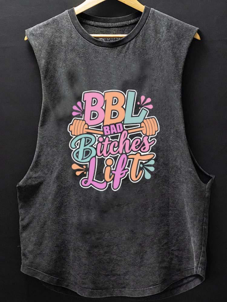 BAD BITCHES LIFT SCOOP BOTTOM COTTON TANK