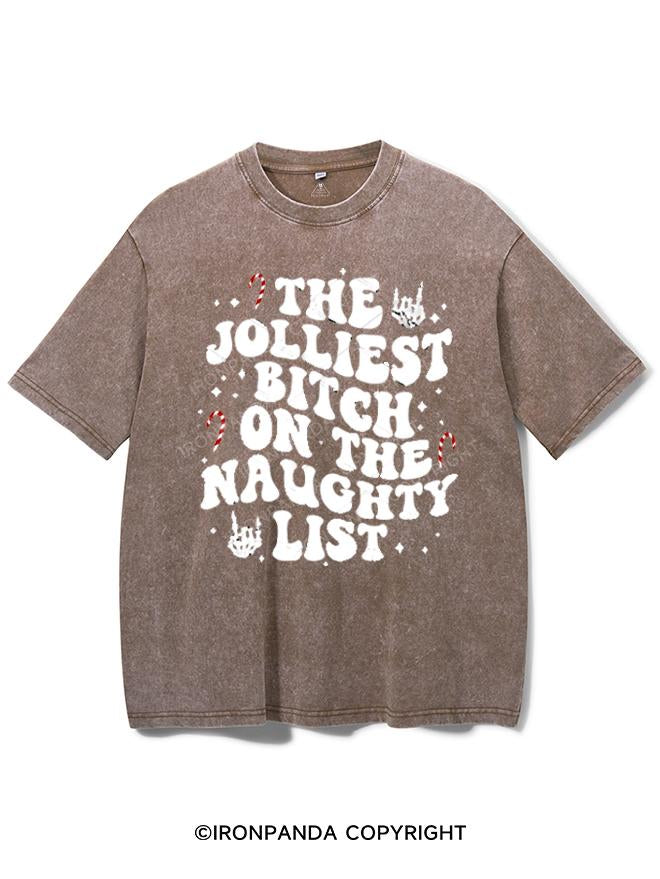 THE JOLLIEST BITCH ON THE NAUGHTY LIST VINTAGE GYM SHIRT