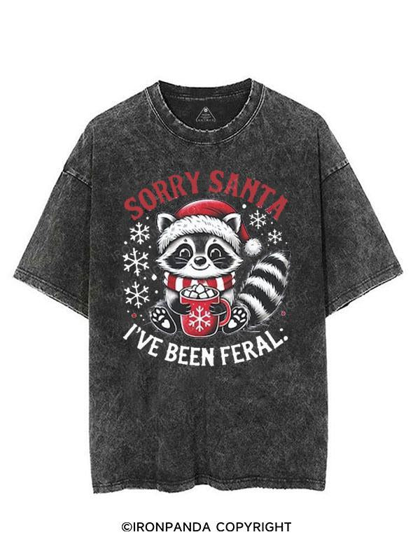 Sorry Santa I've Been Feral VINTAGE GYM SHIRT