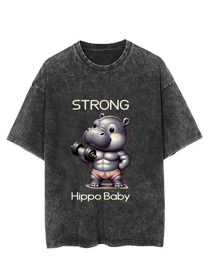 Strong hippo baby Vintage Gym Shirt