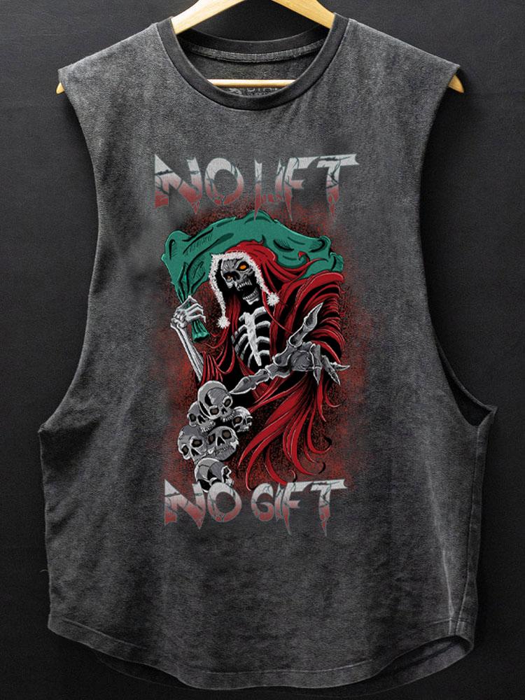 no lift no gift skeleton satan claus SCOOP BOTTOM COTTON TANK