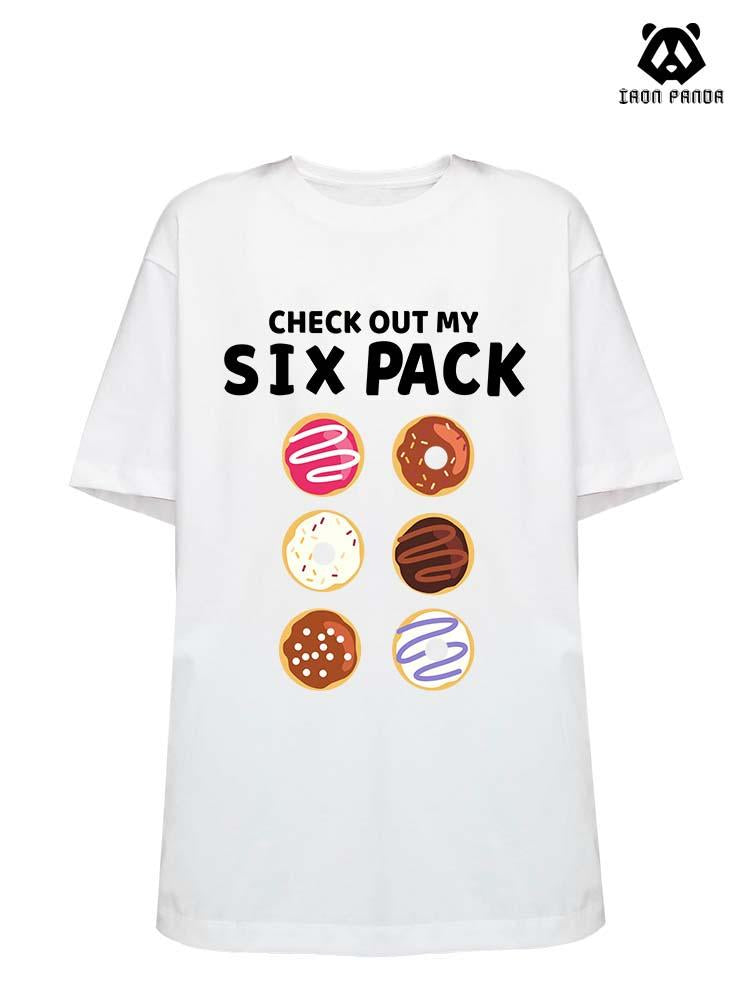 CHECK OUT MY SIX PACK Loose fit cotton  Gym T-shirt